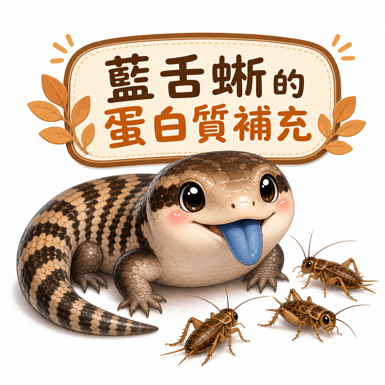 藍舌石龍子蟋蟀餵食指南：蛋白質補充比例與注意事項