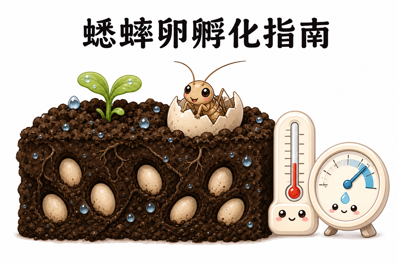 蟋蟀蛋孵化完整指南：底材、溫濕度控制與失敗排查
