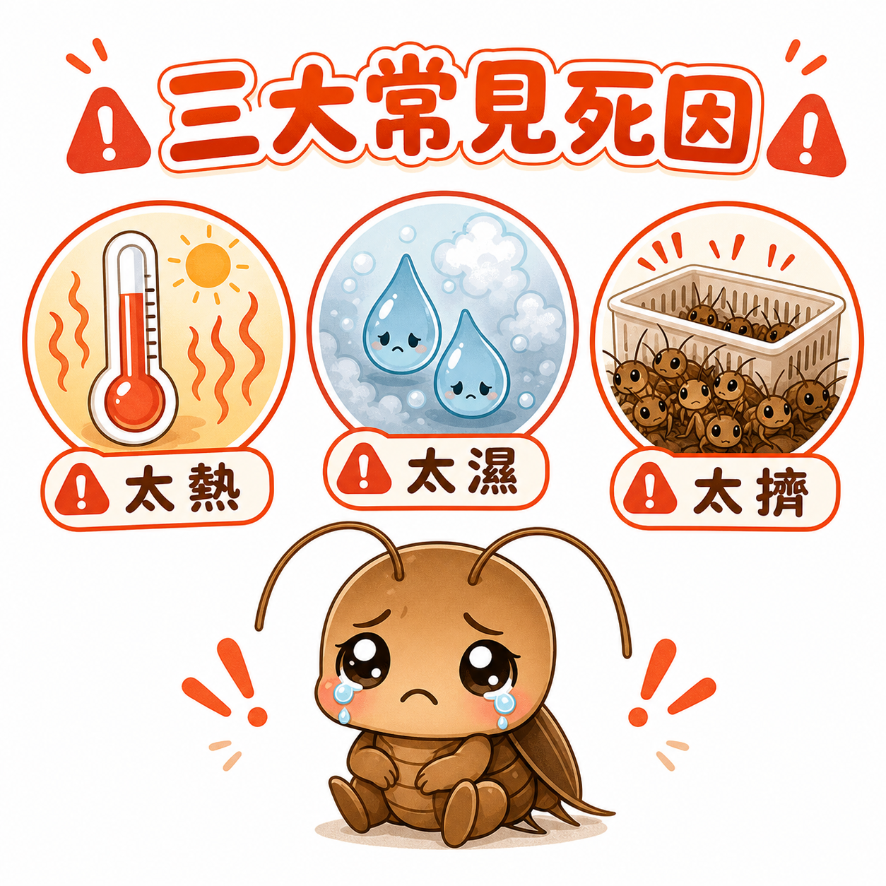 蟋蟀大量暴斃的常見原因與預防對策