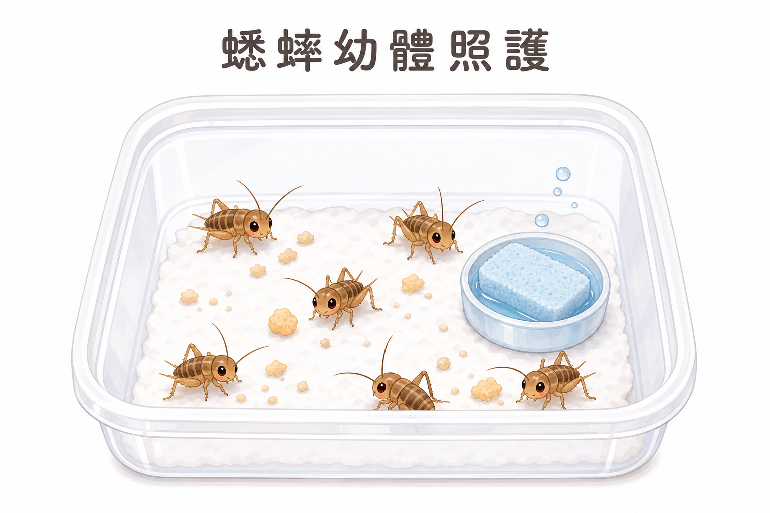 蟋蟀若蟲（幼蟲）飼育照護：分離時機、尺寸進程與死亡率降低要點