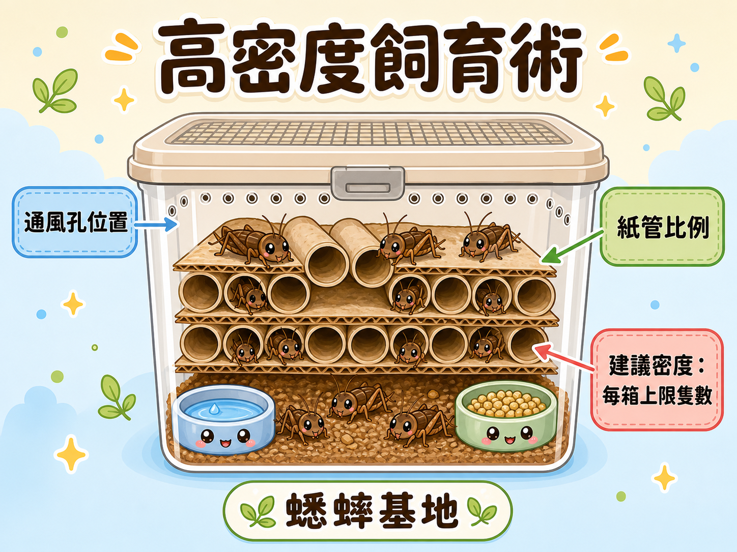 一次大量購入蟋蟀？高密度暫養的通風、分箱與成活率提升技巧