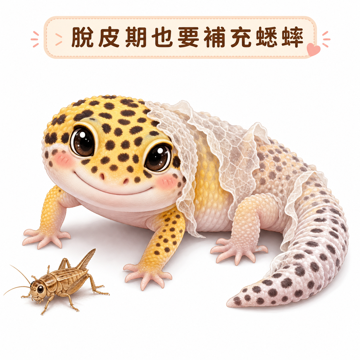 豹紋守宮脫皮期間要停餵蟋蟀嗎？