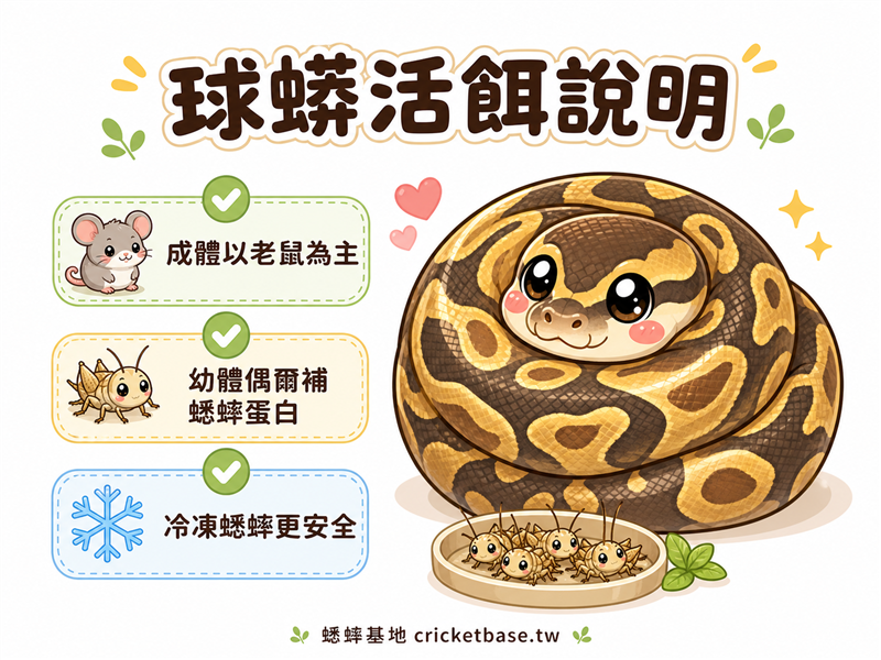 球蟒要不要吃蟋蟀？飼主必看的活餌使用場景說明