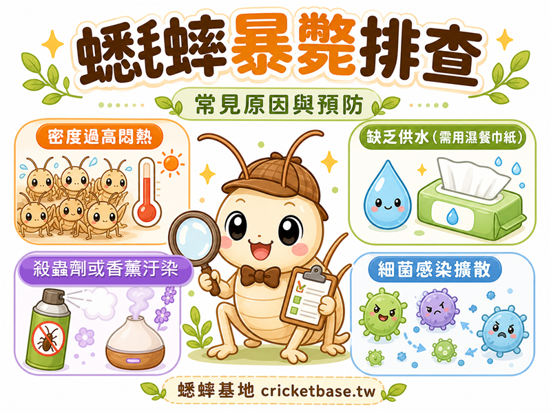 蟋蟀大量暴斃的常見原因與預防對策