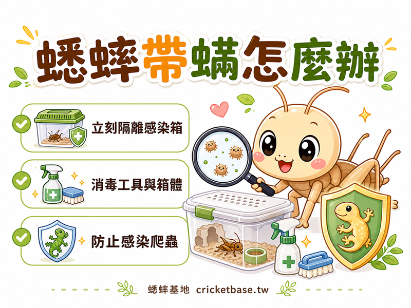 蟋蟀帶螨怎麼辦？預防感染爬蟲的完整處理指南