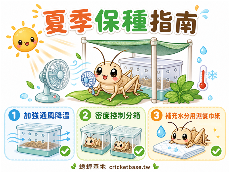 台灣夏季蟋蟀大量死亡怎麼辦？高溫期保種與降溫實戰指南