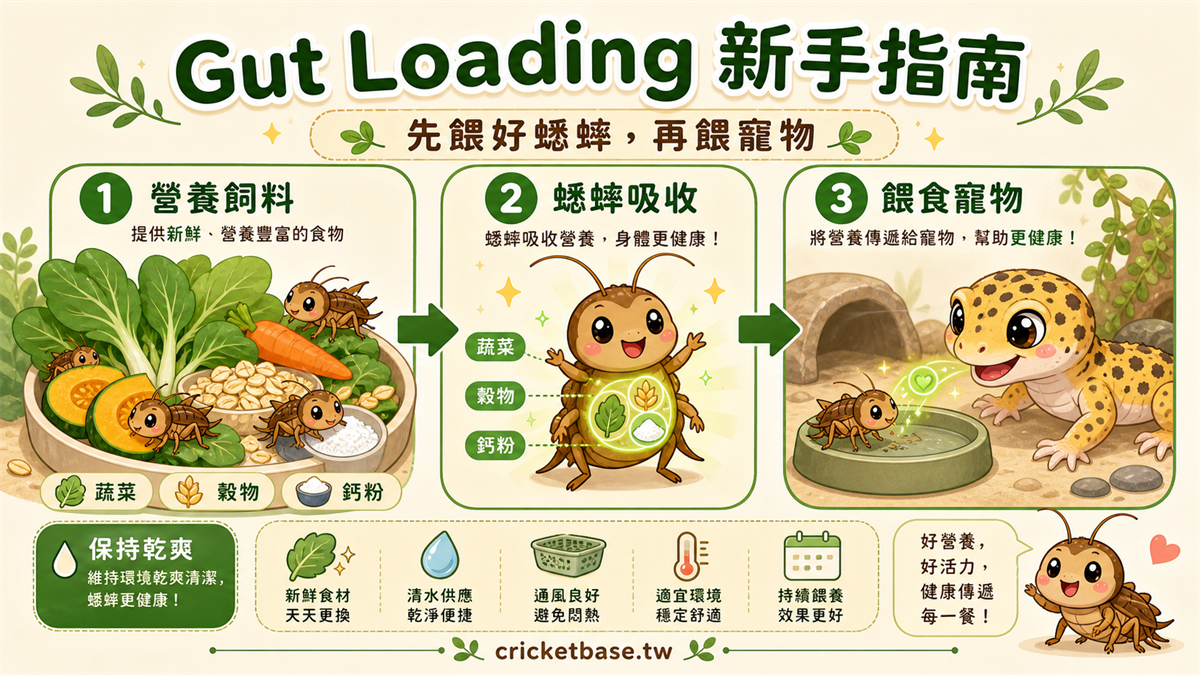 活餌餵什麼？蟋蟀腸道載入入門食材清單