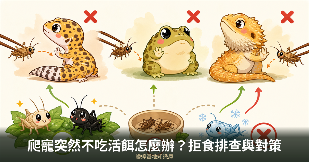 爬寵突然不吃活餌怎麼辦？拒食排查與對策